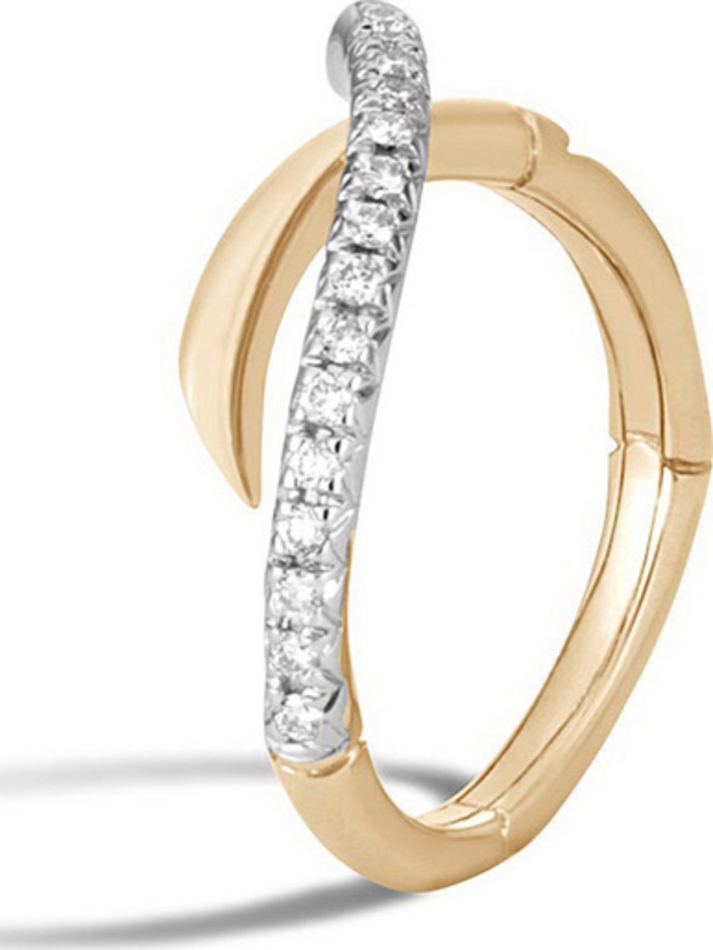 John Hardy 18k Bamboo Diamond Ring
